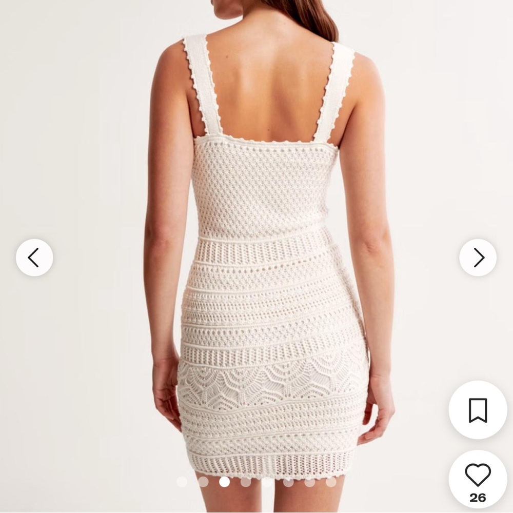 Abercrombie & Fitch Mini Crochet Style Dress NWT - Picture 2 of 3